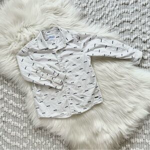 (💚4/$20) Collared long sleeve button up race car dress shirt